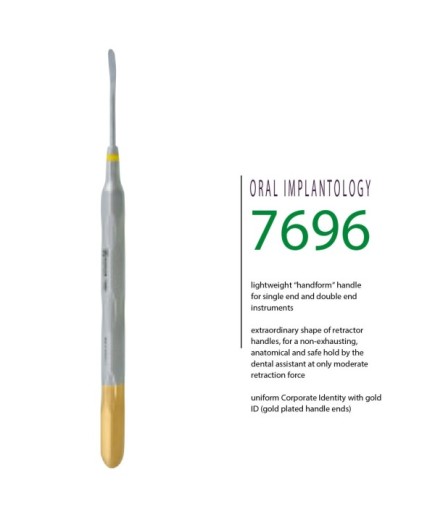 7696 Doğrusal Oval Periost Elevatörü 3.8Mm 17,5Cm