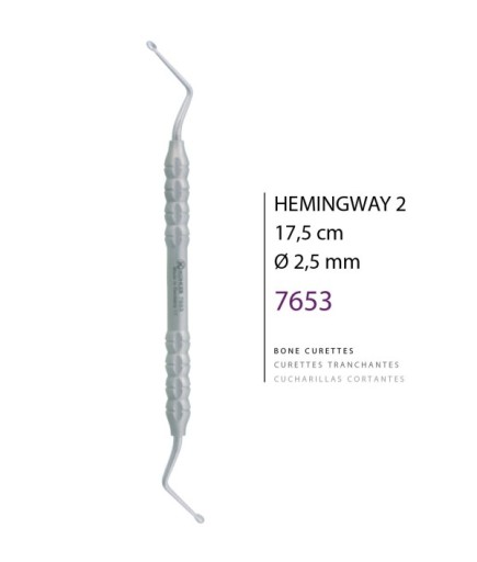 7653 Z Açılı, Kaşık Cerrahi Küret HEMINGWAY Fig. 2