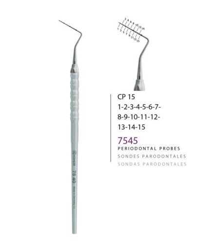 7545 Periodontal Sond Fig.CP 15 15,5Cm