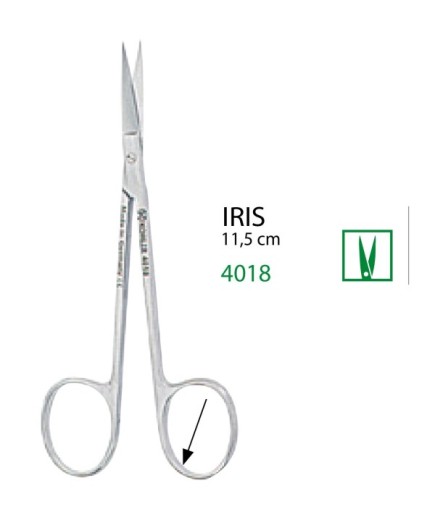 4018 Düz Cerrahi Makas Iris 11,5Cm