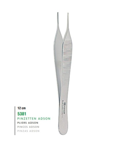 5381 Dişsiz Penset Micro-Adson 12Cm