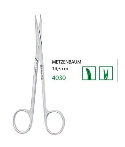 4030 Eğri Cerrahi Makas Metzenbaum 14,5Cm