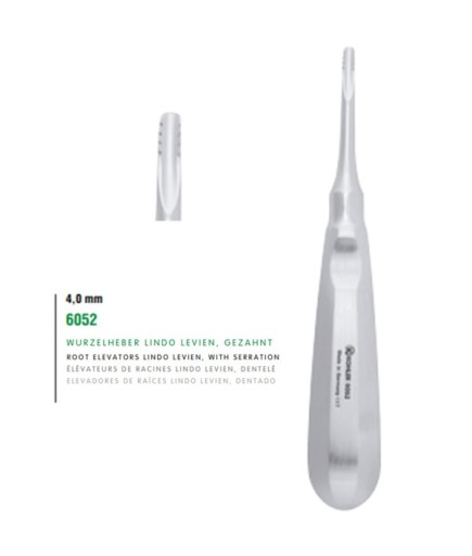 6052 Düz Tırtıklı Elevatör LINDO-LEVIEN 4Mm