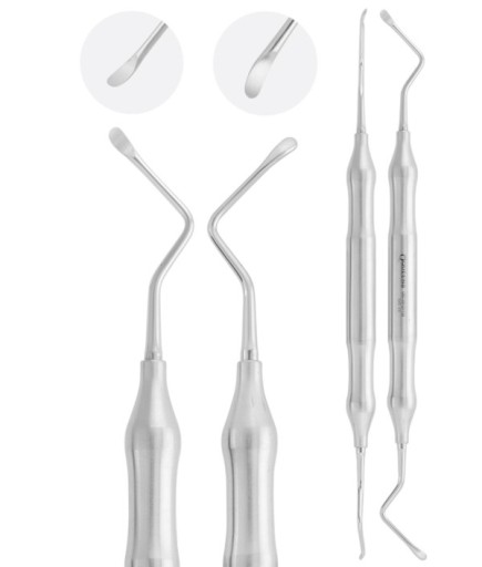 QBCUR3H130 Z Açılı, Lucas Cerrahi Küret LUCAS 2R/2L 18Cm