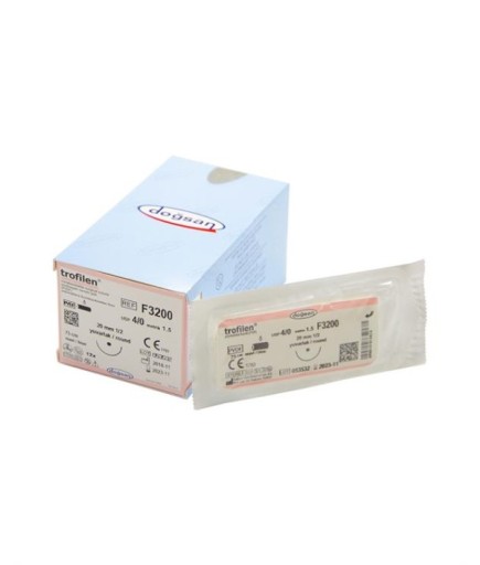 F3200 DOĞSAN Trofilen 4/0 20 1/2 Yuvarlak (●) 75Cm PVDF Emilemeyen Sütür 12 Ad./Pkt