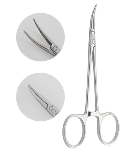 QHF007 Eğri Hemostat (Klemp) Mosquito 12Cm