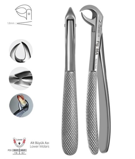 Queen  Alt Molar (Furkasyon) Davyesi Fig- 86A 1 8Mm 15Cm - QEFCH103