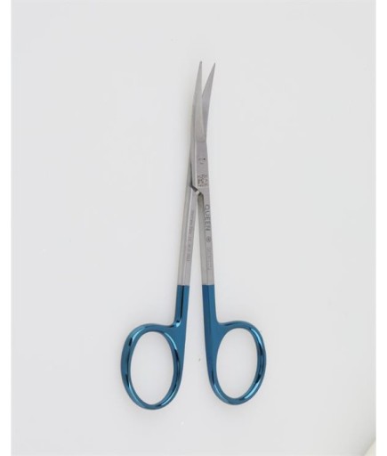 Queen TC,Tungsten Carbide Eğri Cerrahi Makas Iris 11,5Cm, 1 Ad./Pkt - QSCSTC002