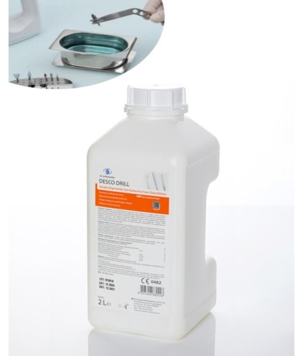 Descodrill, Kullanıma Hazır Dental Frez Ve Döner Aletlerin Dezenfektanı, Frez Dezenfektanı, 2 Lt.