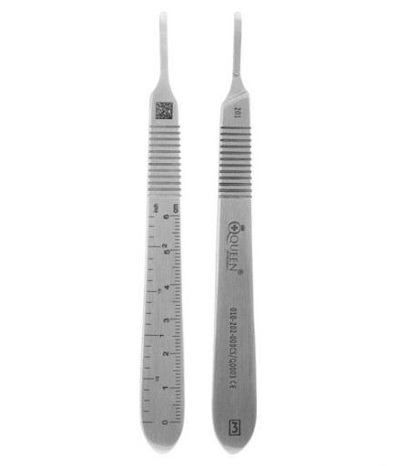 Queen+  Doğrusal Bistüri Sapı No-3 3Mm 12Cm - 010-202-003CS