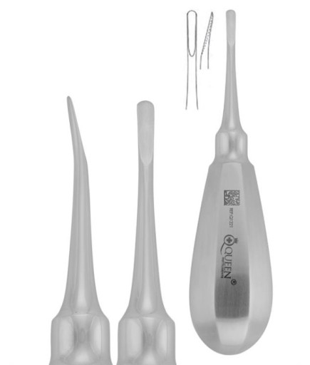 Queen+  Eğri Lüxatör Elevatör Lüxatör 3Mm 12 5Cm - 330-035-002A