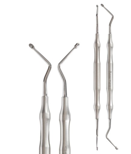 QBCUR2H094 Z Açılı, Kaşık Cerrahi Küret HEMINGWAY 2R/2L 18,5Cm