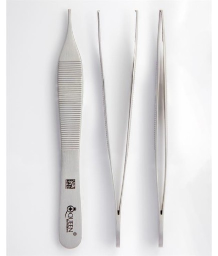 Queen+  Düz Dişli Penset Adson 12Cm - 013-284-120
