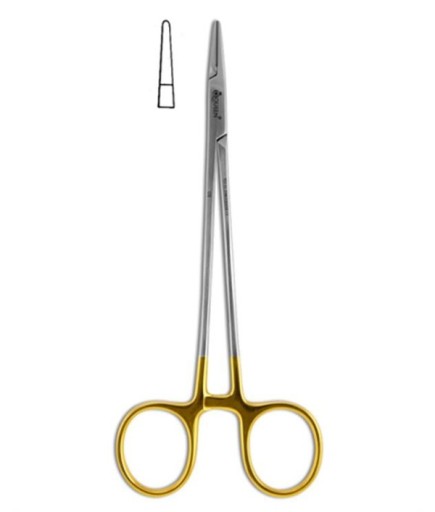 Queen+ TC Tungsten Carbide Düz Makas Portegü V-Notch 15Cm - TCF.11.15M