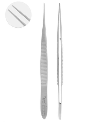 Queen  Düz Dişsiz Penset Adson 0 5X0 4Mm 12Cm - QTP123