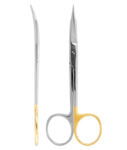 Queen Super Cut (Tırtıklı) Eğri Cerrahi Makas Stevens 11Cm - QSCS017