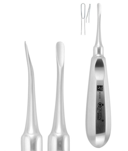 Queen+  Eğri Lüxatör Elevatör Lüxatör 4Mm 12 5Cm - 330-044-003A
