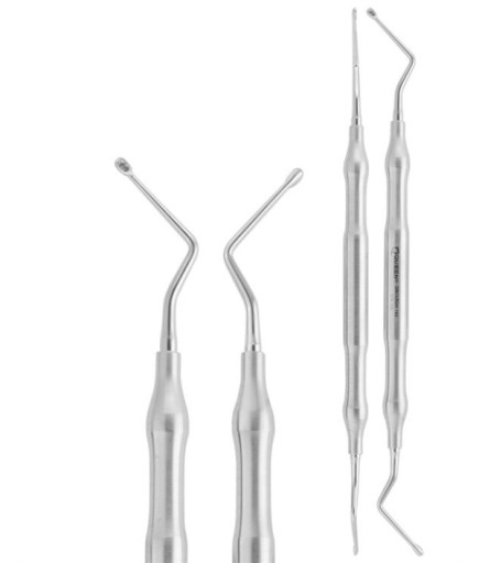 Queen  Z Açılı Kaşık Cerrahi Küret HEMINGWAY 1R-1L 18Cm - QBCUR2H093