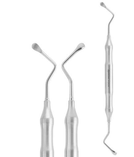 Queen  Z Açılı Lucas Cerrahi Küret LUCAS 4R-4L 18Cm - QBCUR3H132