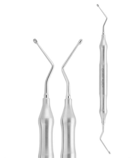 Queen  Z Açılı Kaşık Cerrahi Küret HEMINGWAY 1R-1L 18Cm - QBCUR3H119