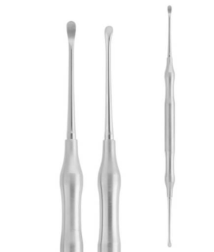 QRAS2H155 Doğrusal Oval/Oval Periost Elevatörü 3,3Mm/2,8Mm 18,5Cm