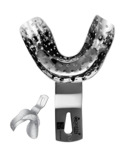 Queen+  Alt Ön Dişli Arka Dişsiz (Kenedy) Ölçü Kaşiğı Fig- 3 7-5Cm-5-5Cm 10 2Cm - 410-021-002