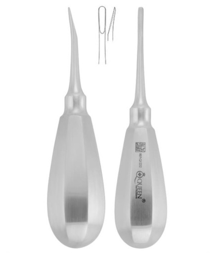 Queen+  Eğri Lüxatör Elevatör Lüxatör 4Mm 12 5Cm - 330-036-003A