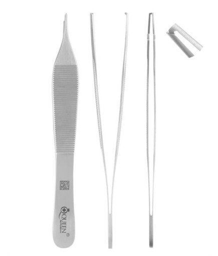 Queen+  Düz Dişli Penset Adson 12Cm - 013-280-120