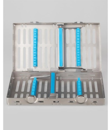 Queen Silikon Tutamaçlı Sterilizasyon Kaseti 12Cm-20Cm-4Cm 14 Aletlik - QCAS030