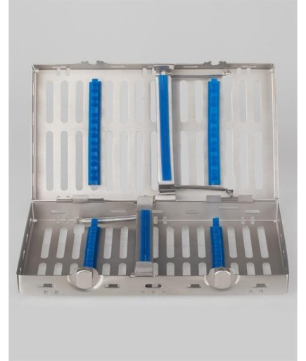 Queen Silikon Tutamaçlı Sterilizasyon Kaseti 12Cm-20Cm-4Cm 14 Aletlik - QCAS031