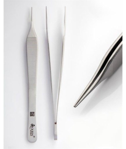 Queen+  Düz Dişsiz Penset Micro-Adson 15Cm - 013-152-150