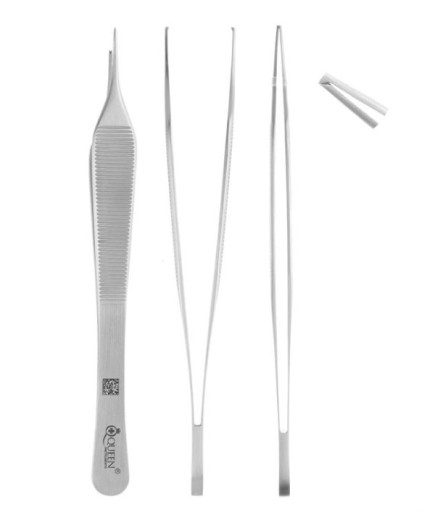 Queen+  Düz Dişli Penset Micro-Adson 15Cm - 013-282-150
