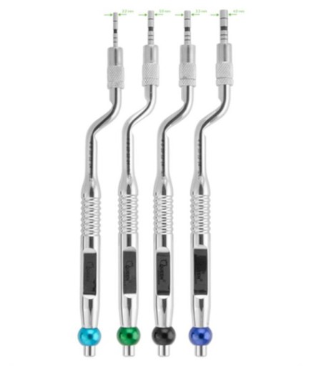 Queen  İç Bükey L Açılı Osteotom Seti 2-5-3-3-5-4Mm 17Cm 4 Parça-Pkt- QSET5OS002