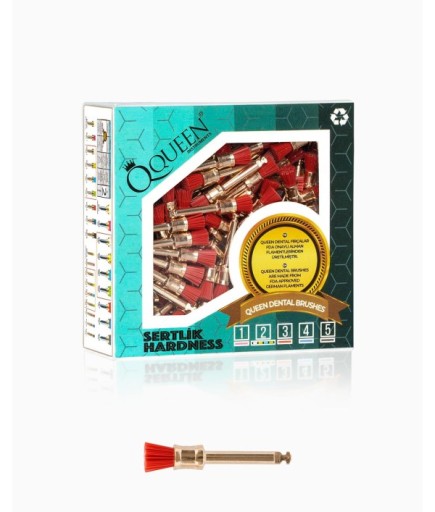 Q-RED-5MM Kırmızı Orta Sertlik (Sertlik:3) Polisaj Fırçası 5Mm.