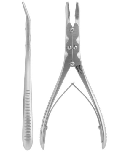 QBR027 Eğri Kemik Pensi Beyer 18Cm