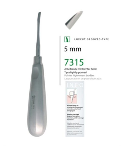Kohler  Eğri Lüxatör Elevatör LUXCUT 5Mm - 7315