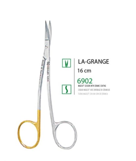 Kohler  S Eğri Cerrahi Makas La Grange - 6902