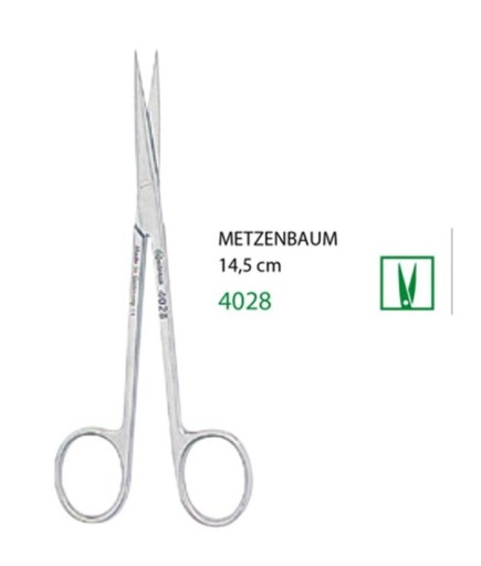 Kohler  Düz Cerrahi Makas Metzenbaum - 4028