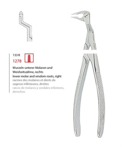 Kohler  Alt Sağ Molar Ve Yirmi Yaş Köki Davyesi Fig- 133 R - 1278