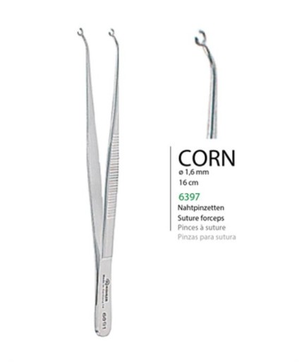 Kohler  Açılı Sütür Atma Penset Dia-1-6Mm 16Cm - 6397