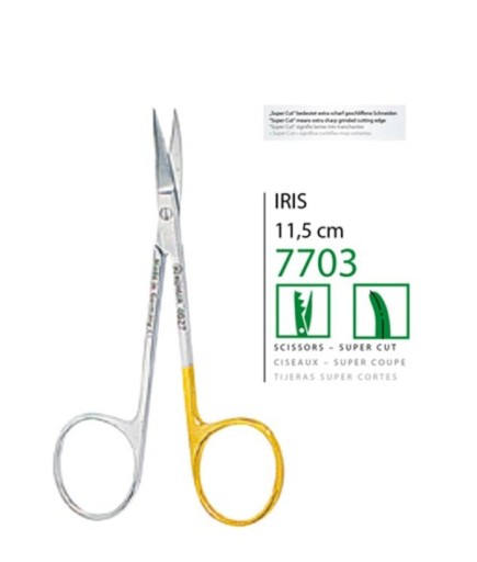 Kohler  Düz Cerrahi Makas Iris 11 5Cm - 7703