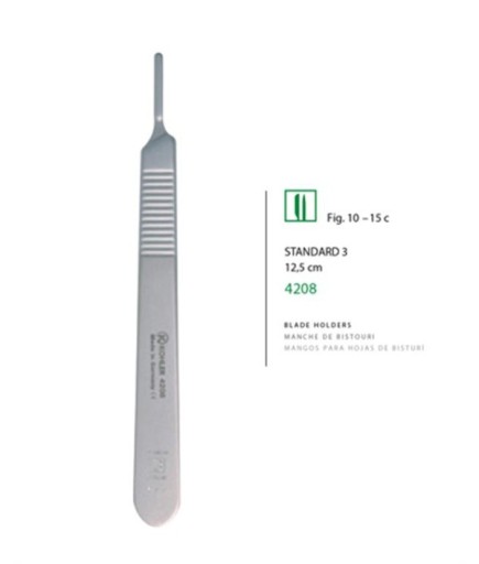 Kohler  Doğrusal Bistüri Sapı No-3 12Cm - 4208