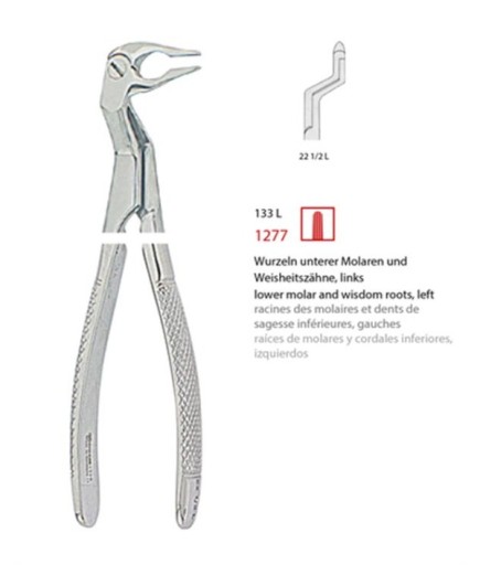 Kohler  Alt Sol Molar Ve Yirmi Yaş Köki Davyesi Fig- 133 L - 1277