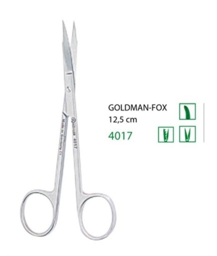 Kohler  Eğri Cerrahi Makas Goldmann-Fox - 4017