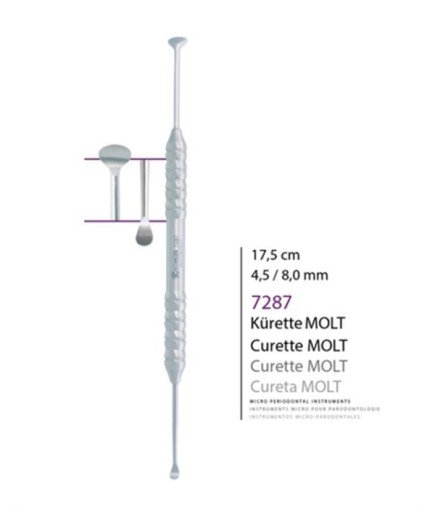 Kohler  Doğrusal Oval-Oval Periost Elevatörü Molt 4-5Mm-8Mm 17 5Cm - 7287