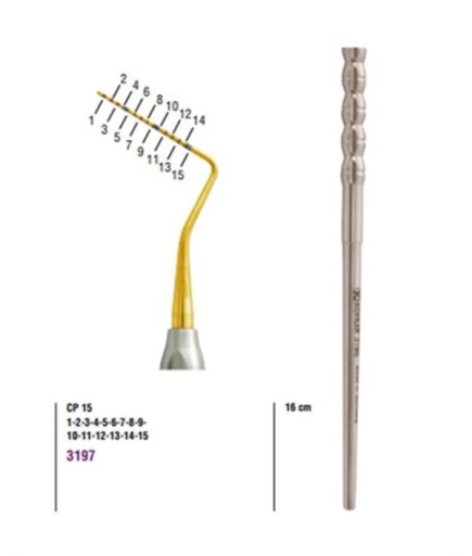 Kohler  Periodontal Sond Fig-CP 15 15 5Cm - 3197