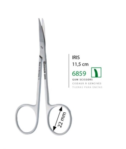 Kohler  Eğri Cerrahi Makas Iris 11 5Cm - 6859