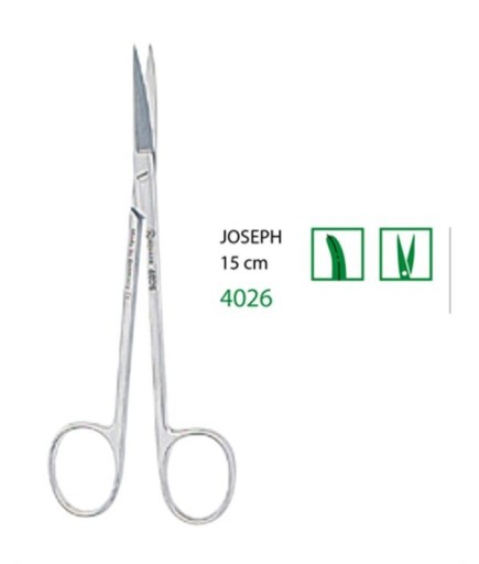 Kohler  Eğri Cerrahi Makas Joseph 15Cm - 4026