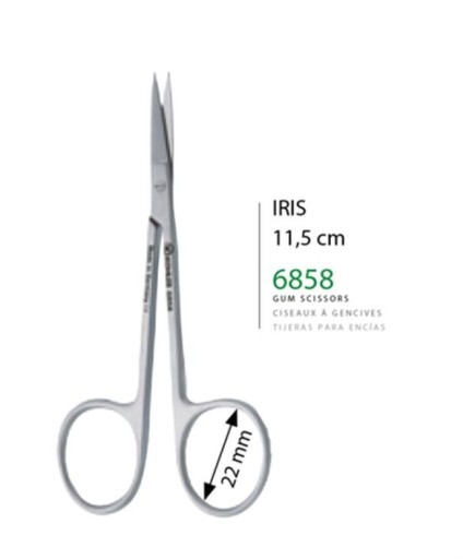 Kohler  Düz Cerrahi Makas Iris 11 5Cm - 6858