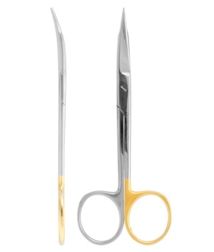 QSCS017 Super Cut (Tırtıklı) Eğri Cerrahi Makas Stevens 11Cm